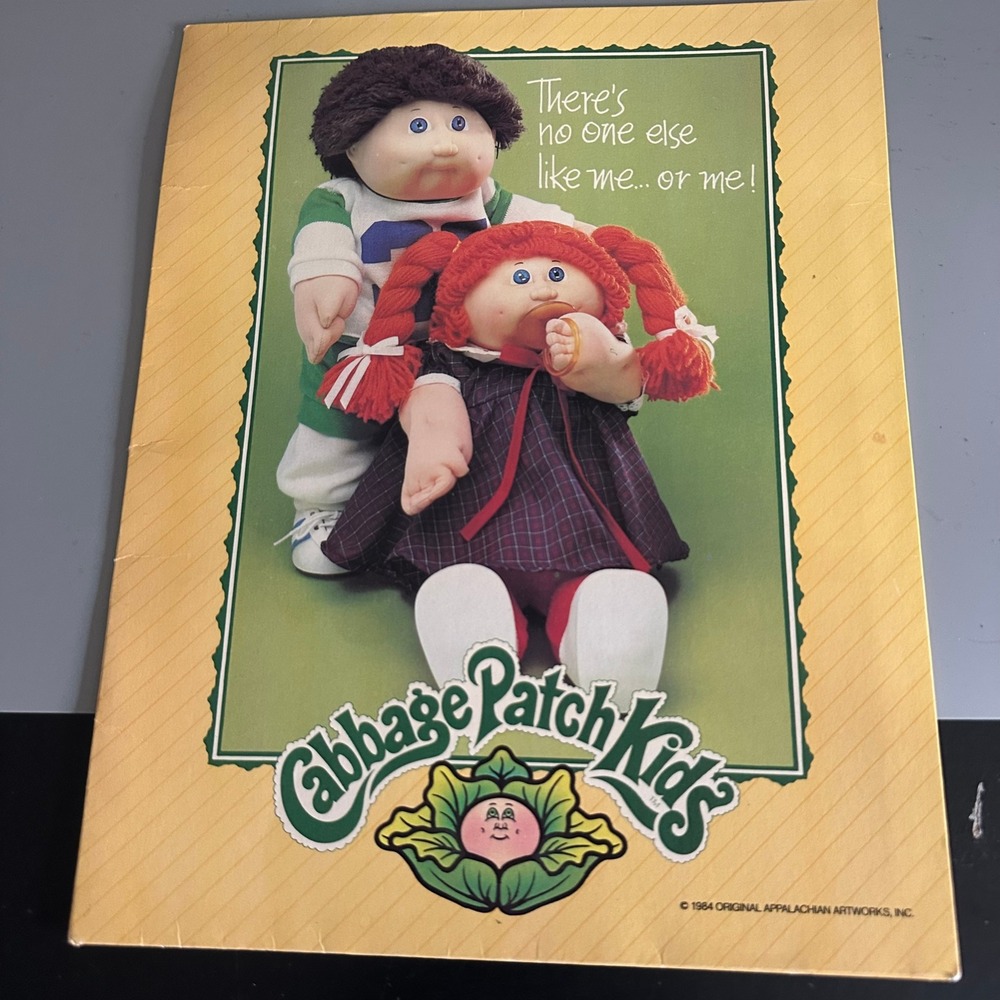 Vtg 1984 Cabbage Patch Kids School Folder Portfolio Write Right 80s Stationery